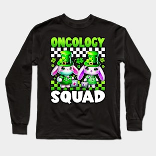 Oncologist medical staff Oncology squad Nurse st Patricks Day Long Sleeve T-Shirt